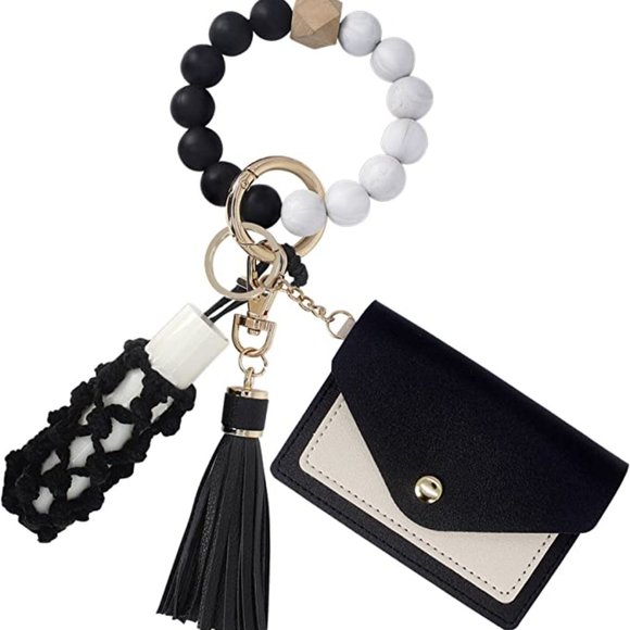 Unbranded Bags Silicone Key Ring Bracelets Wristlet Keychain Wallet